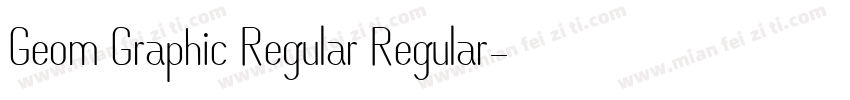 Geom Graphic Regular Regular字体转换